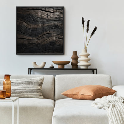 Dark wood - 36"x36" Framed canvas