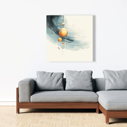 Hanging Planets - Blue Canvas Art for Home Decor | Unique Wall Art