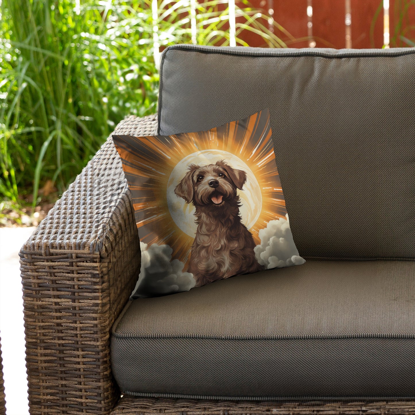 Pupper Orange Poly Twill Throw Pillow Insert for Home Decor