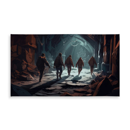 The Catacombs Black Indoor/Outdoor Tablecloth | Home Decor