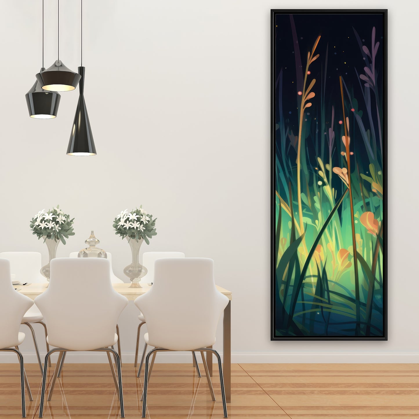 Between twigs - Framed Canvas - Print on demand
