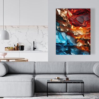 Mineral Contrast - Blue Canvas for Elegant Home Decor