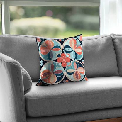 Pastel Mandala Poly Twill Throw Pillow | Home Decor Accent