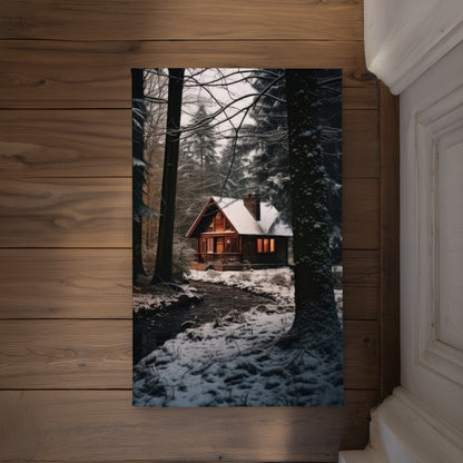 By the river Black Indoor Outdoor Door Mat - Home Decor