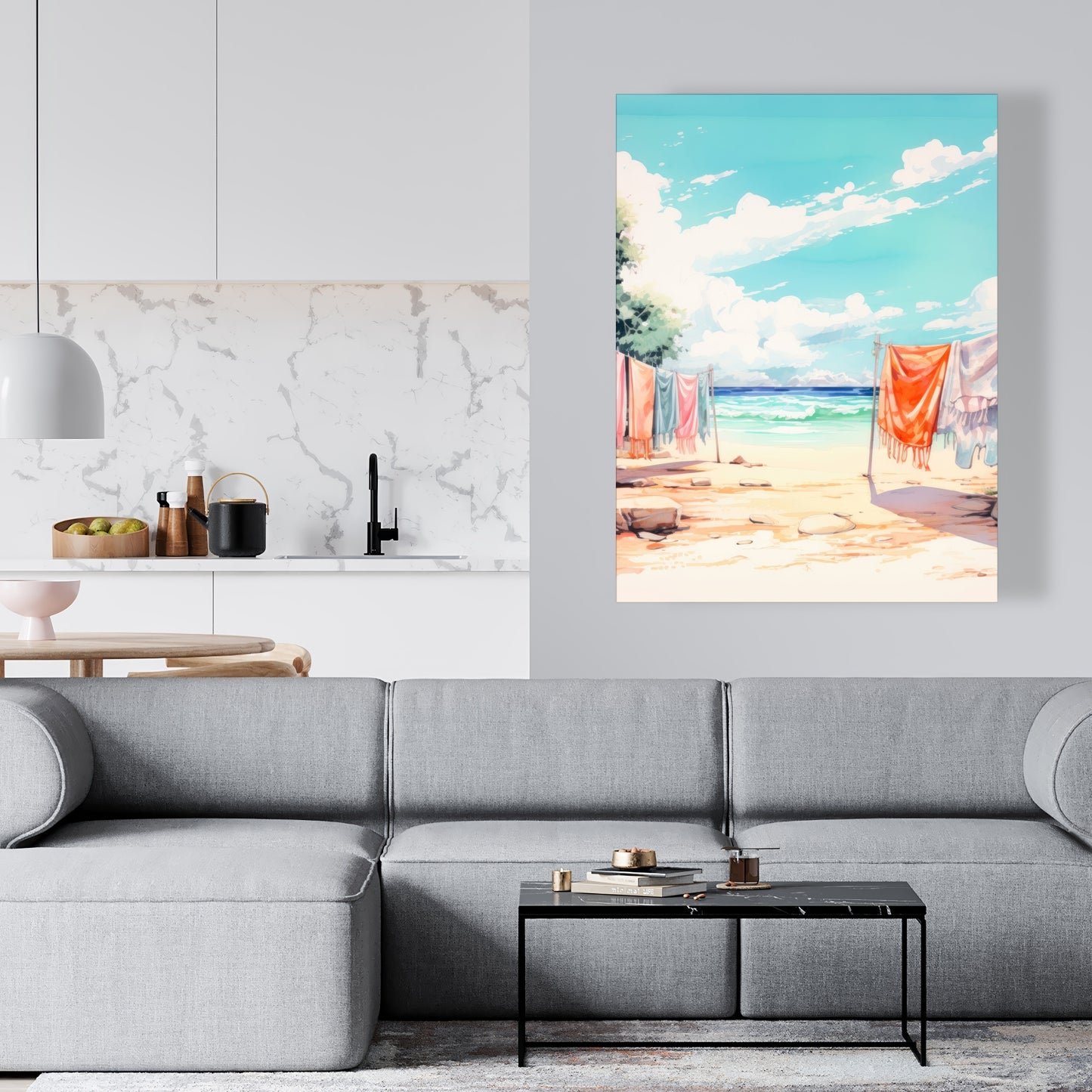 Sunny side Orange Canvas | Bright Home Decor Accent