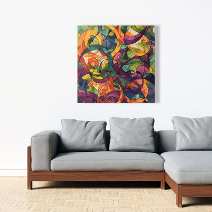 Converge - Purple Canvas Wall Art for Home Decor