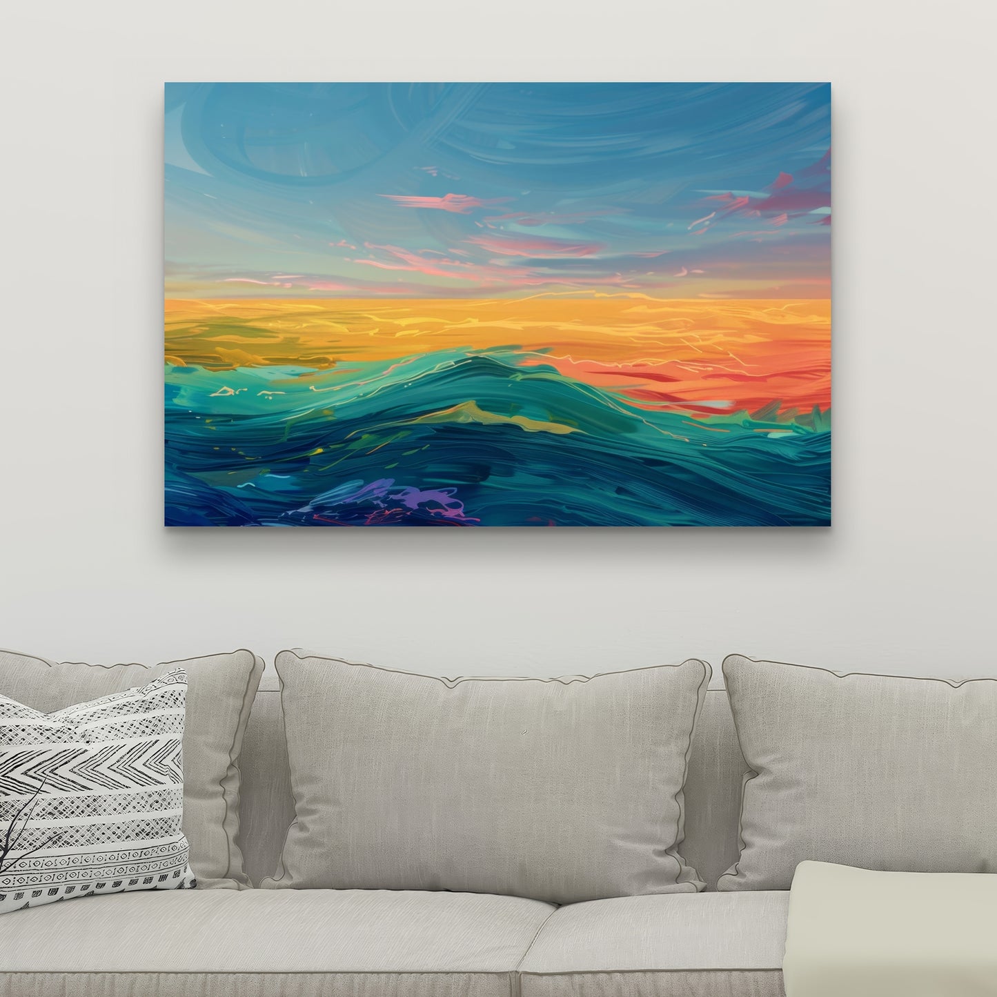 Watercolors - 32"x32" Canvas