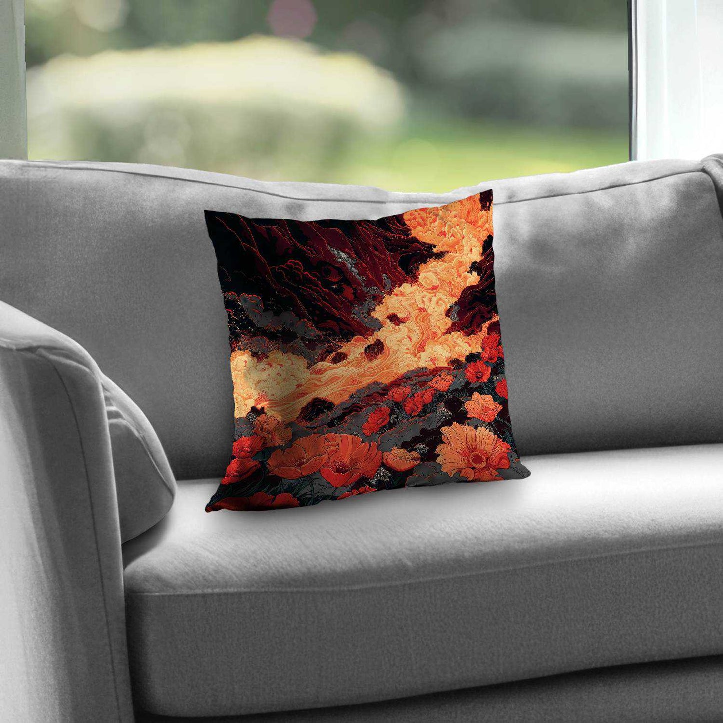 The big burn - Poly Twill Throw Pillow for Home Decor