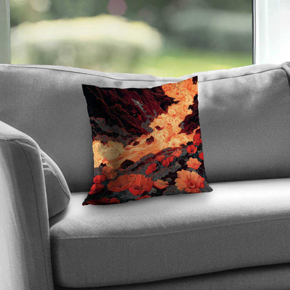 The big burn - Poly Twill Throw Pillow for Home Decor