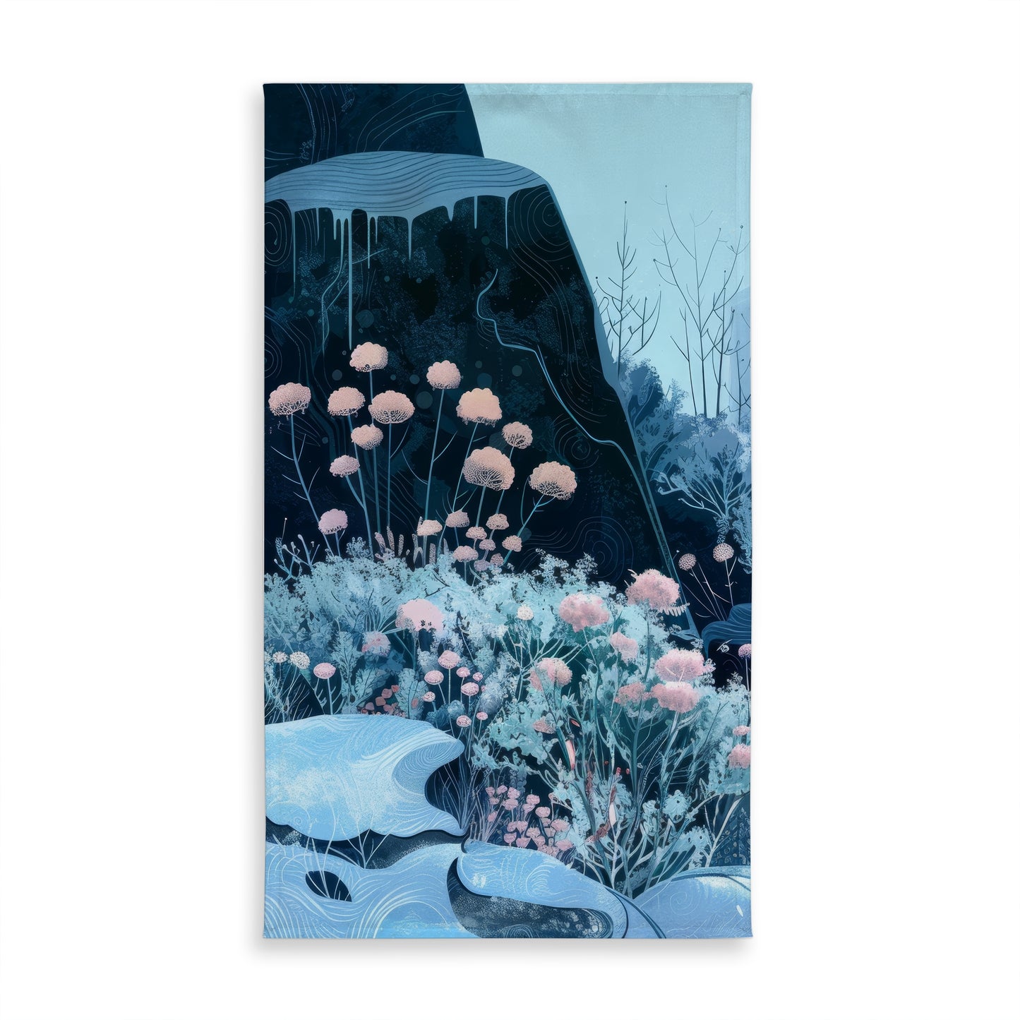 Annual Freeze Black Indoor Outdoor Tablecloth for Home Decor