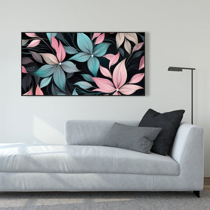 Desaturated flowers - 36"x36" Framed canvas