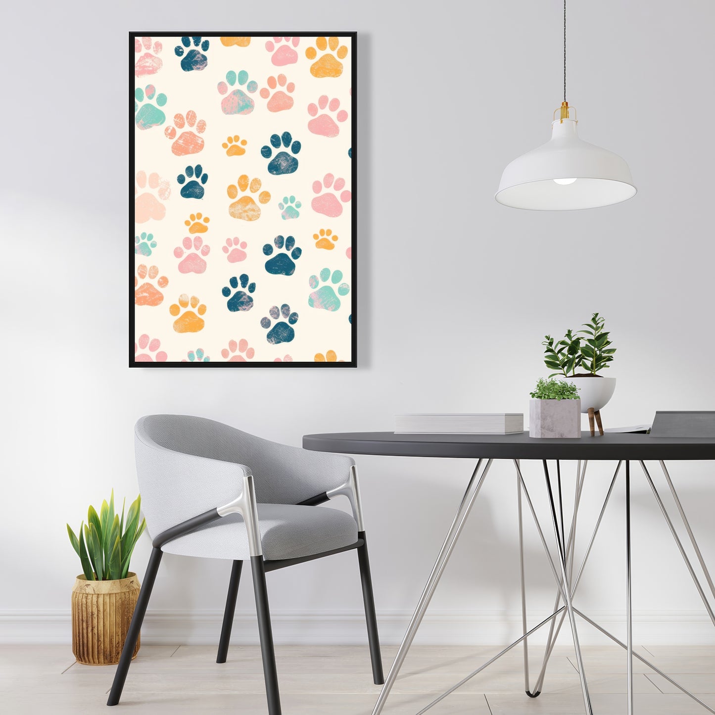 Cute paws - 36"x36" Framed canvas