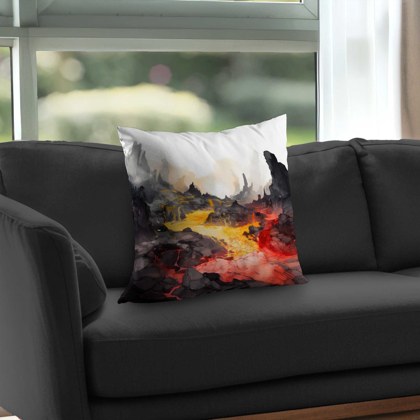 Hot and flowing Orange Poly Twill Throw Pillow Insert |