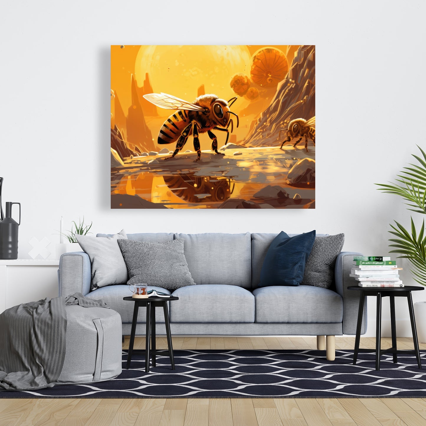 Bee world - 32"x32" Canvas