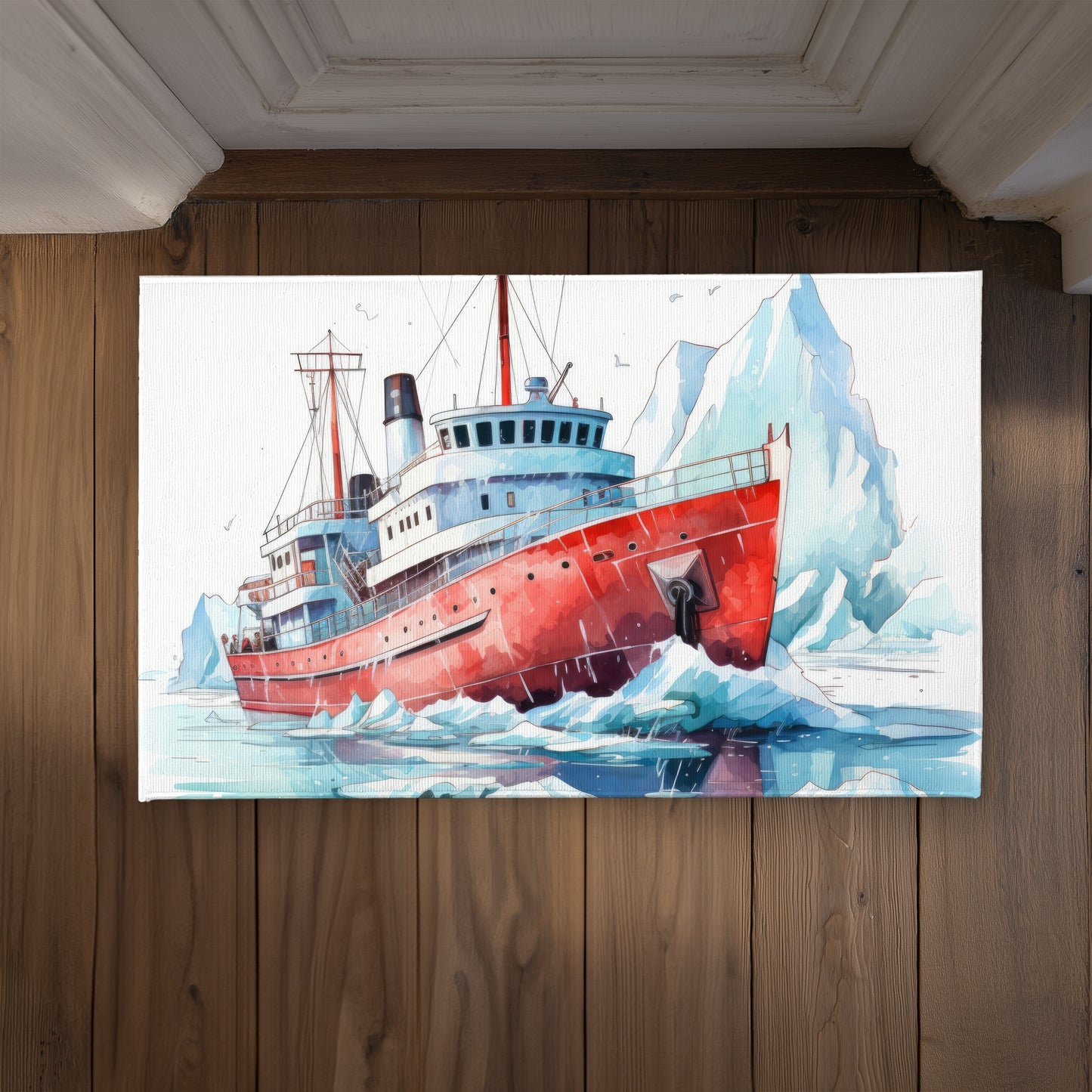 Breaking the Ice Turquoise Indoor Outdoor Door Mat | Decor