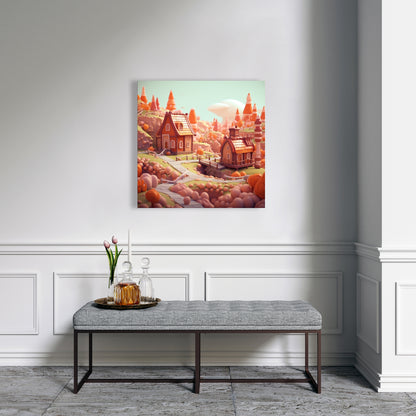 Toy Town - Orange Canvas Home Decor for Vibrant Spaces