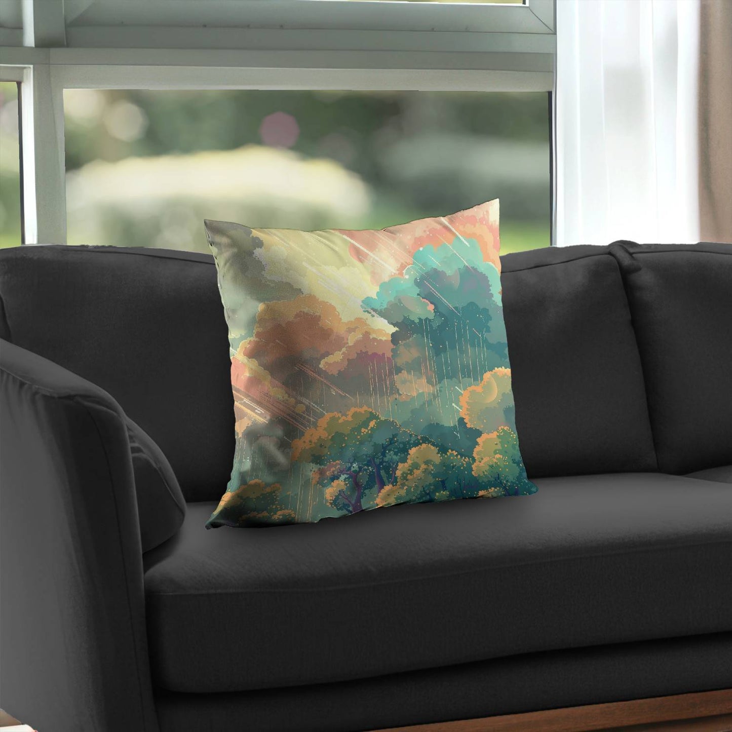 Crystal Winds Poly Twill Throw Pillow | Home Decor Accent
