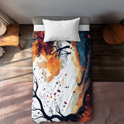 Housse de couette blanche pour temps frais - Amélioration élégante de votre décoration intérieure