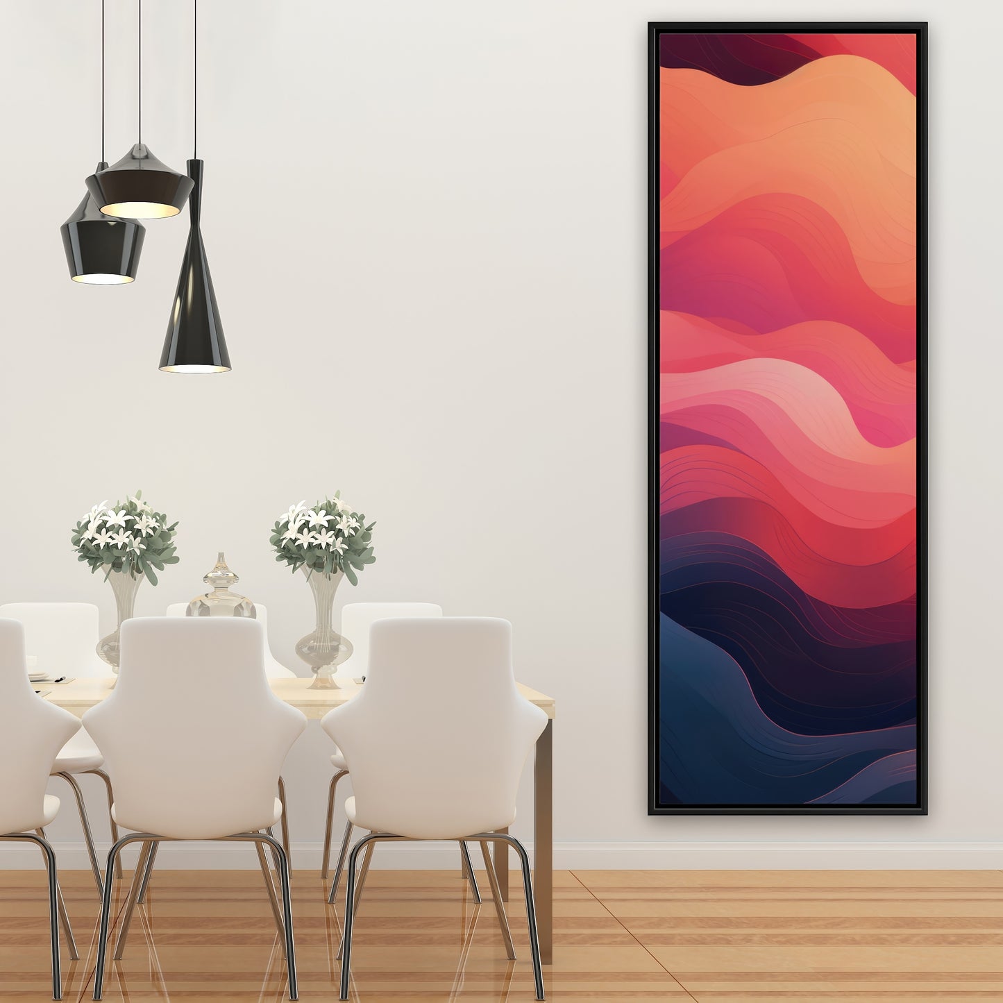 Ethereal Smoke - Pink Framed Canvas for Home Decor