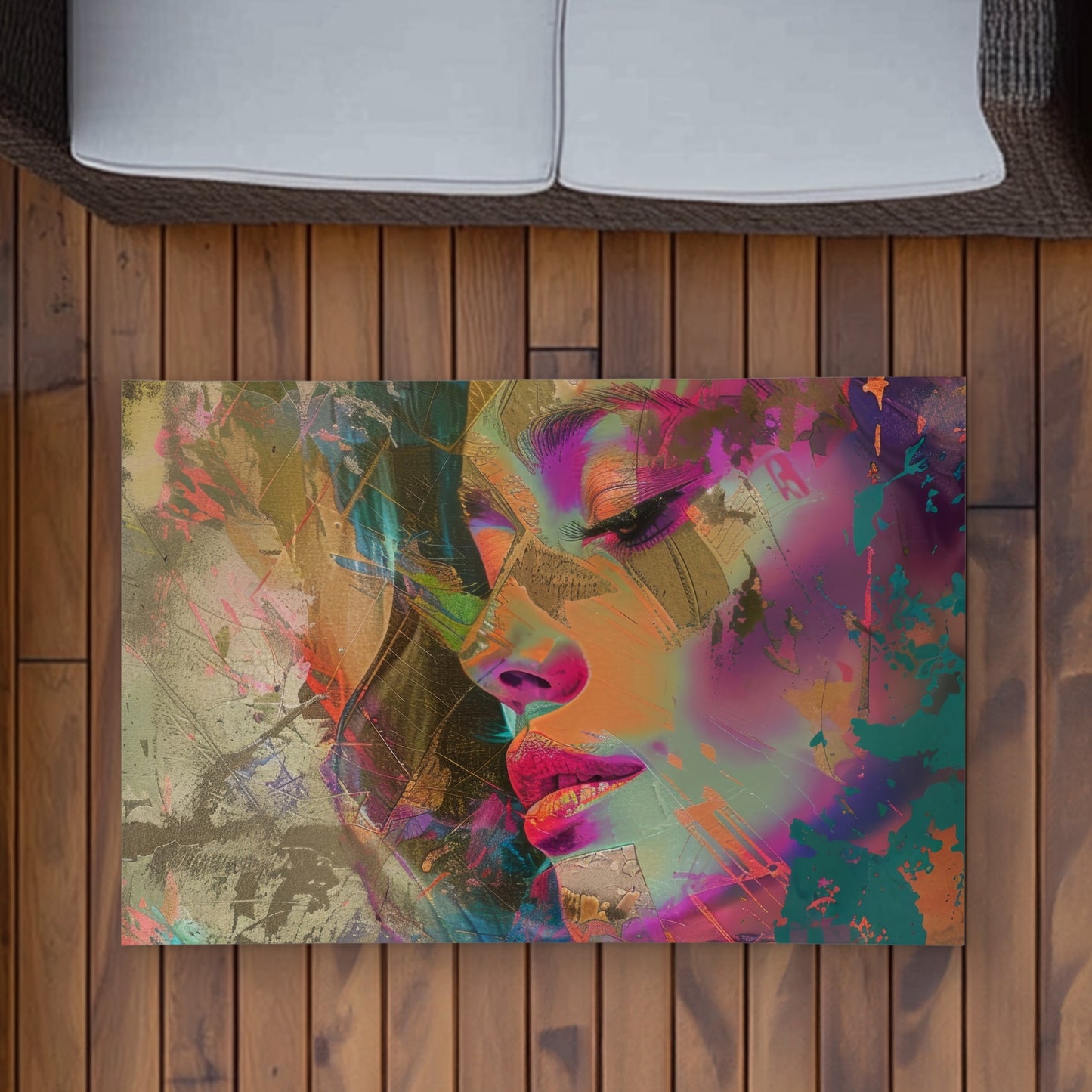 Tapis d'extérieur effet usé | Accent de décoration élégant pour la maison