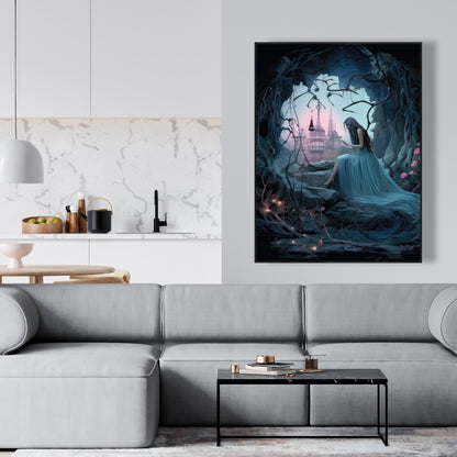 Morose cave - 36"x36" Framed canvas