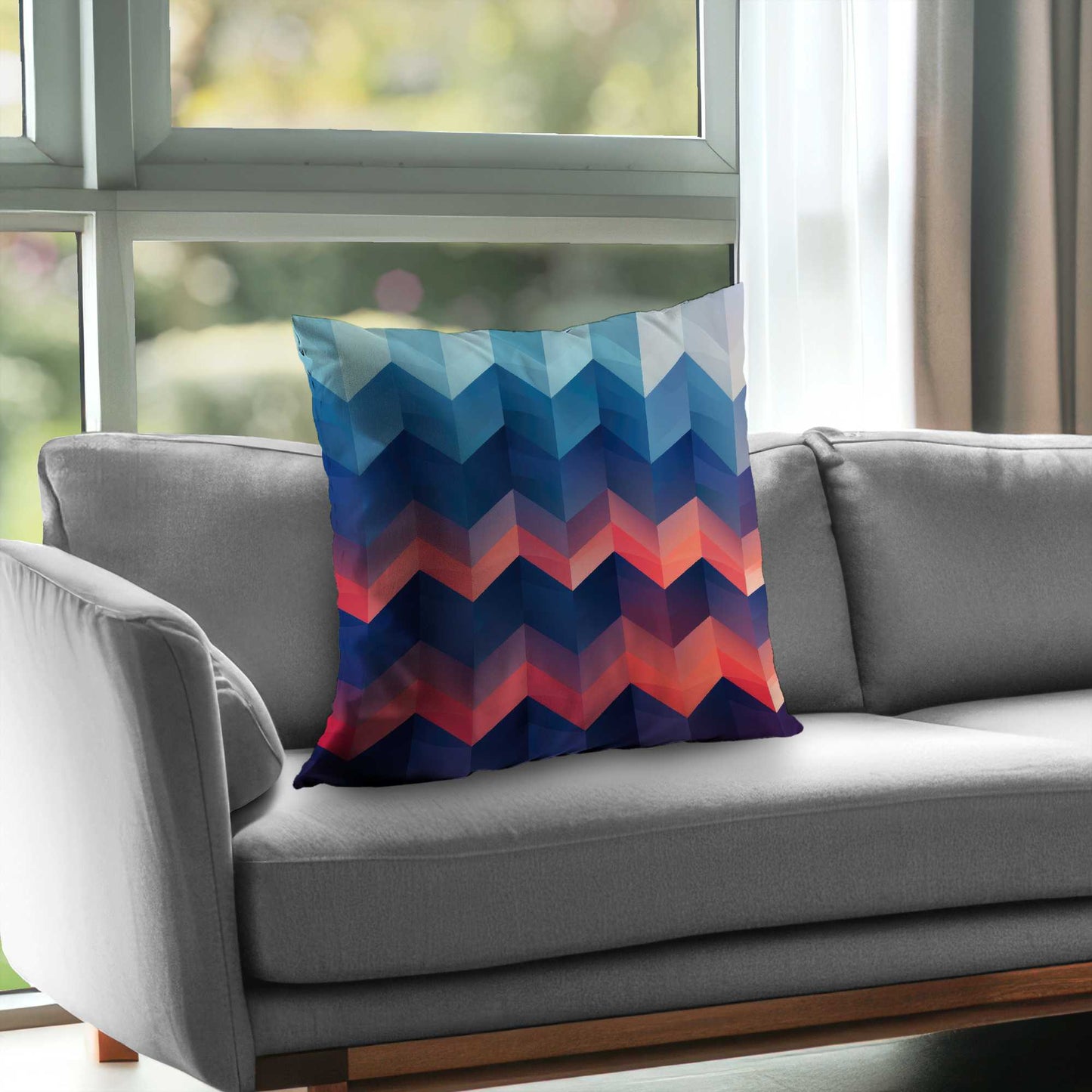 Coussin décoratif Heat Waves en sergé de polyester | Décoration d'intérieur élégante