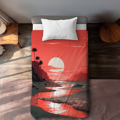 Blood Sun Gray Duvet Cover | Stylish Home Decor Essential