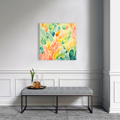 Organic Fruits - Turquoise Canvas Home Decor for Fresh Style