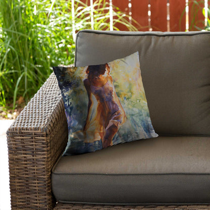 Coussin décoratif en sergé de polyester « Hors de l'eau » - Accessoire de décoration intérieure