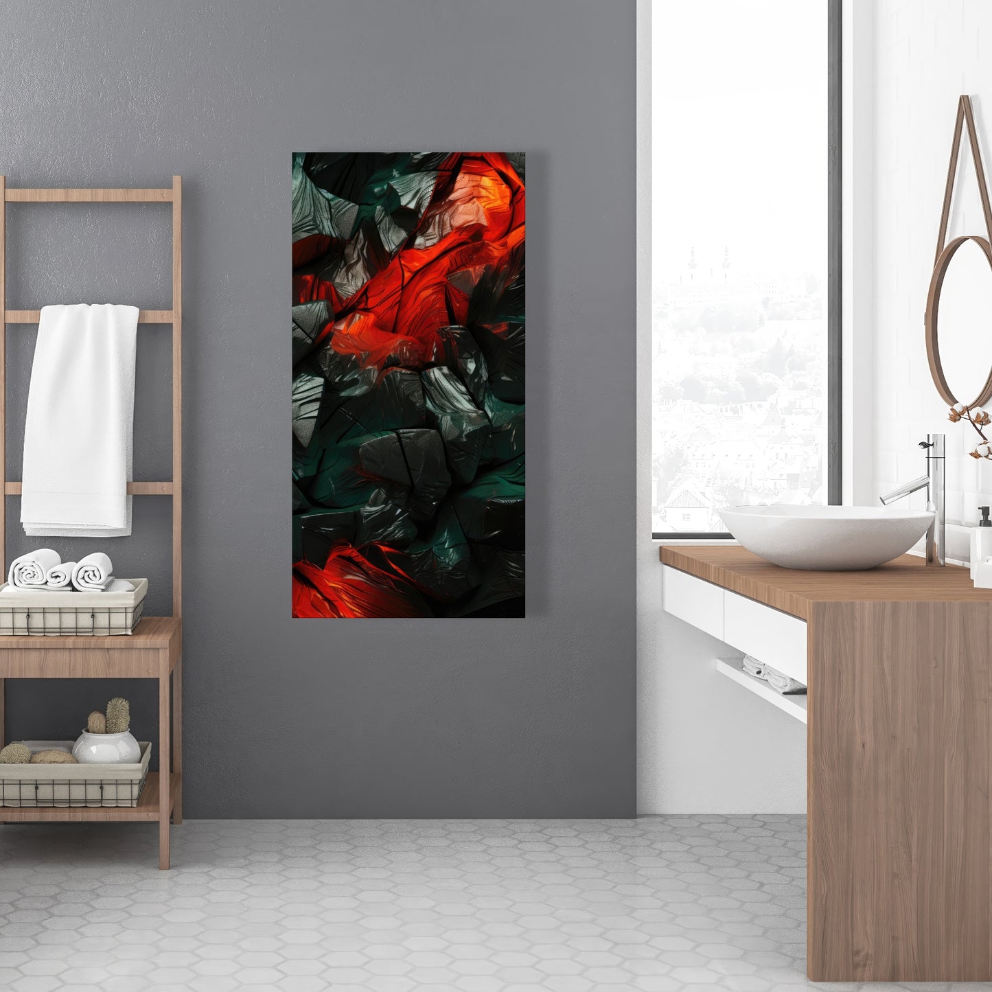 Hiding Under - Green Canvas Art for Home Decor | Stylish Design
