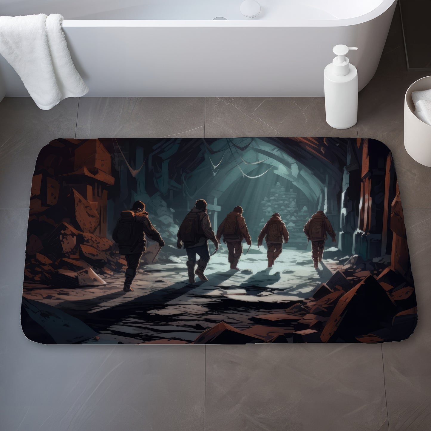 The catacombs - 17"x24" Bath mat