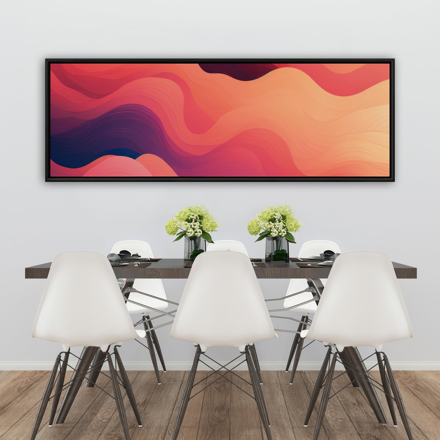Ethereal Smoke - Pink Framed Canvas for Home Decor