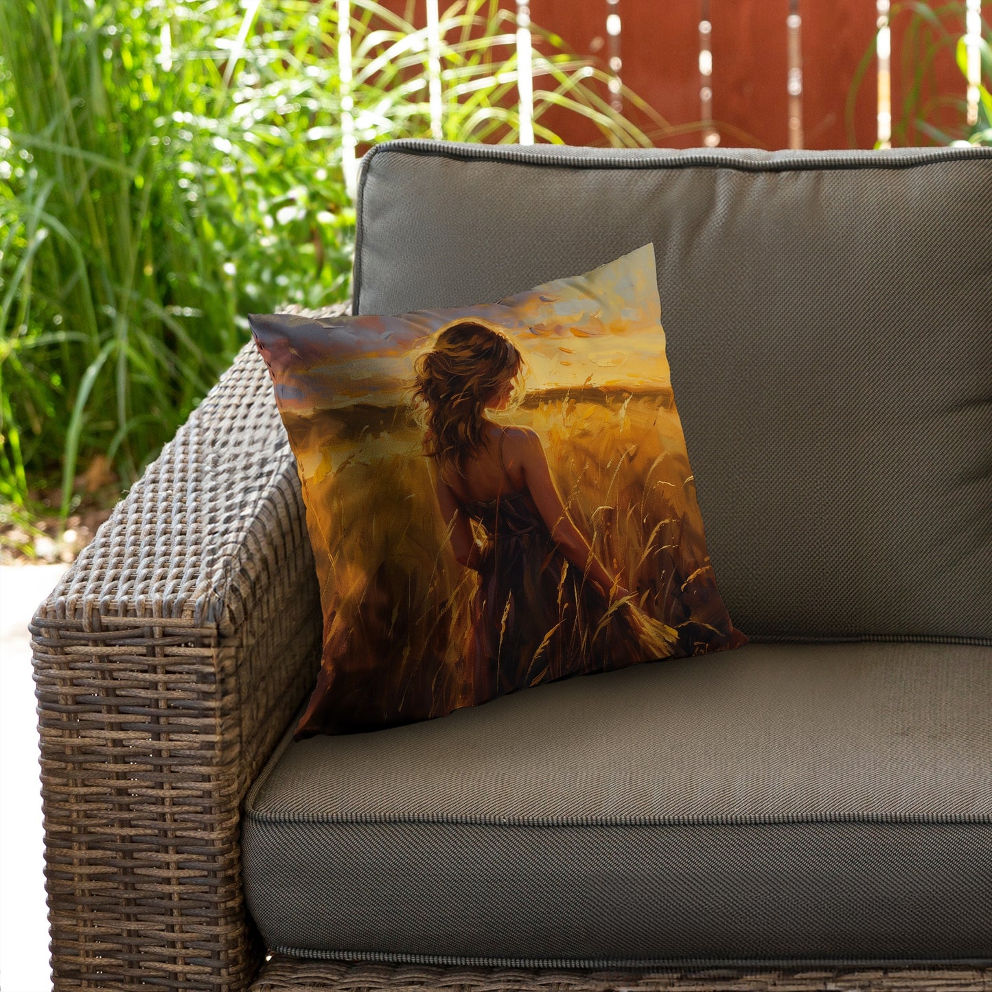 Warm field - Throw Pillow