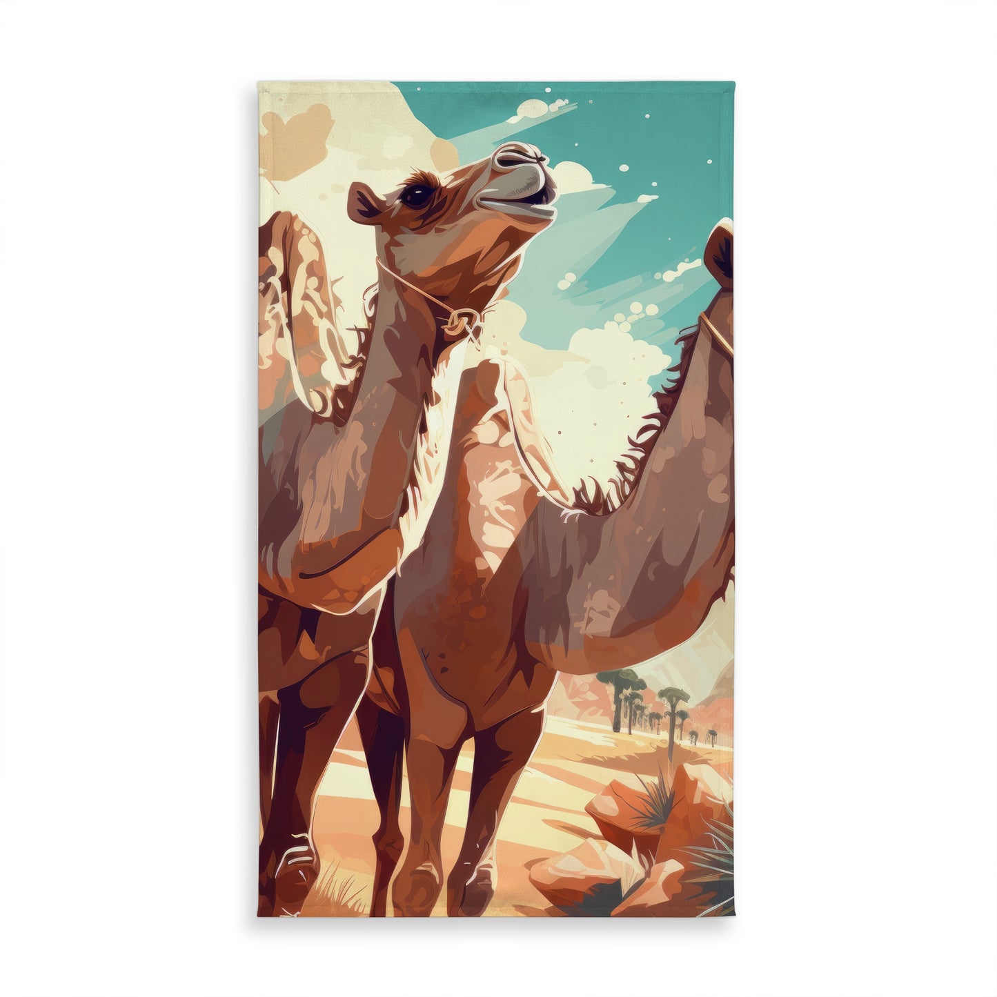 Two Camels Brown Indoor Outdoor Tablecloth | Home Decor