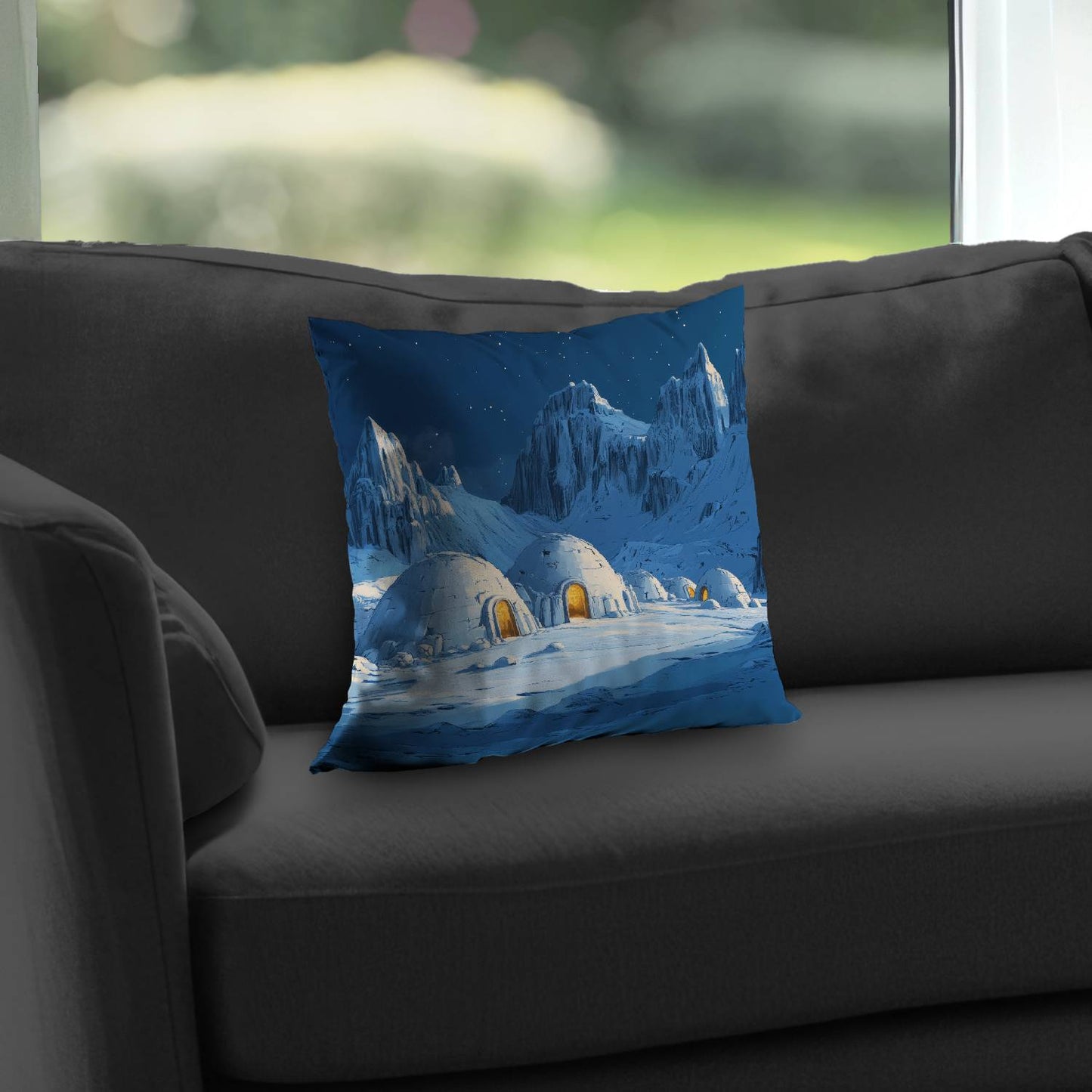 Ice Cold Yellow Poly Twill Throw Pillow Insert | Home Decor