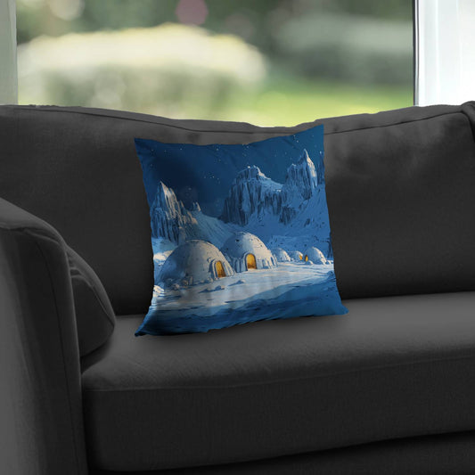 Ice Cold Yellow Poly Twill Throw Pillow Insert | Home Decor