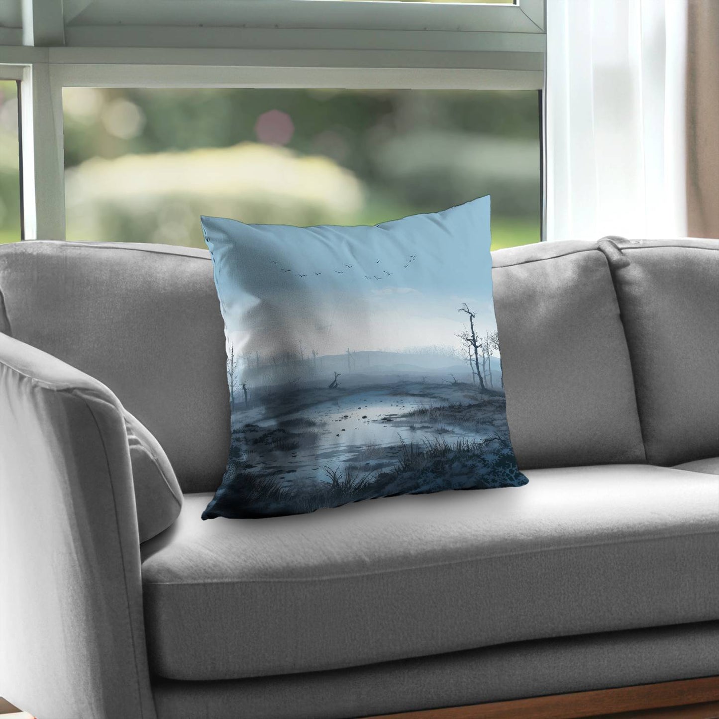 Swampy lands - Throw pillow - Print on demand