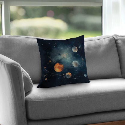 Coussin décoratif Deep Exploration en sergé de polyester | Accessoire de décoration intérieure