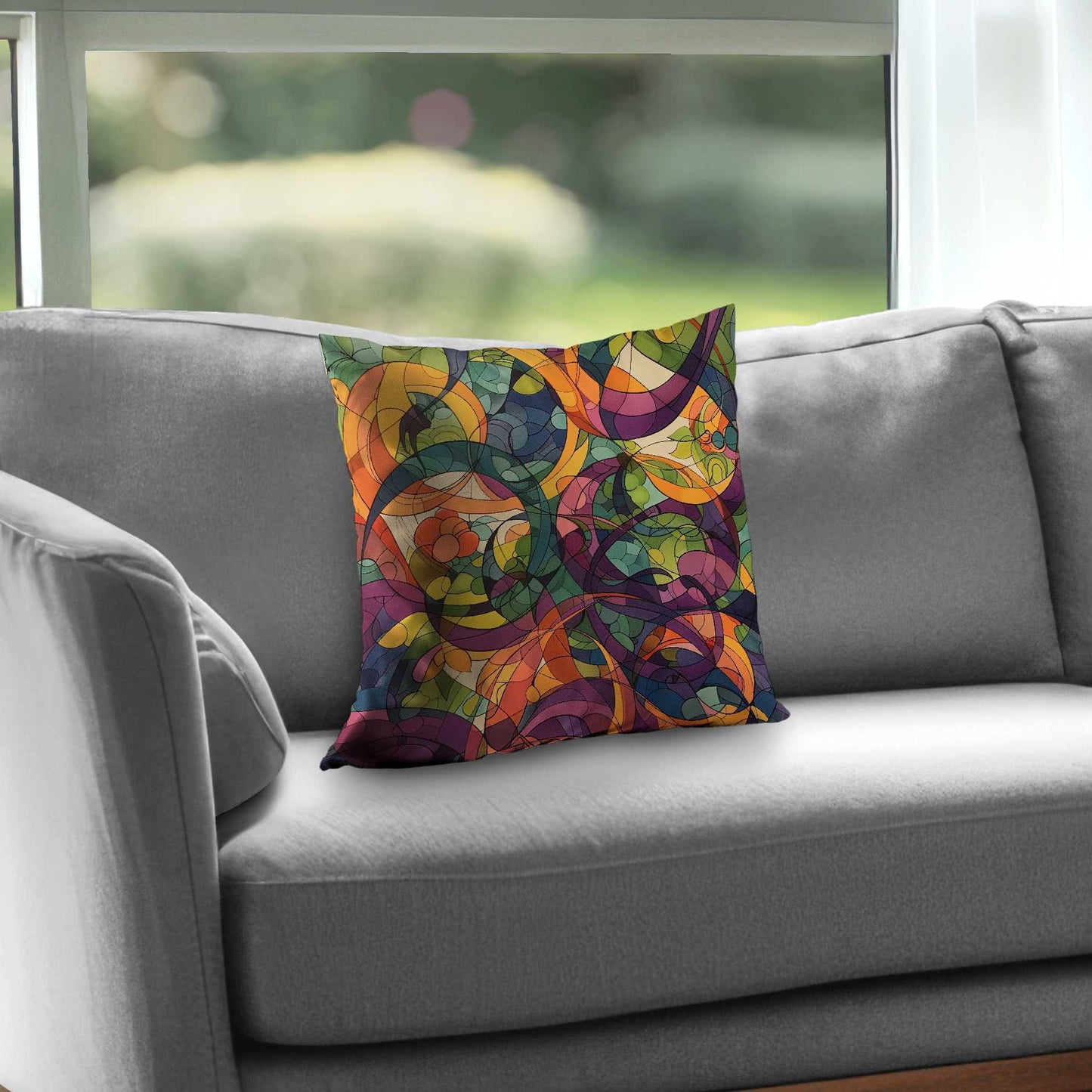 Converge Green Poly Twill Throw Pillow Insert for Home Decor