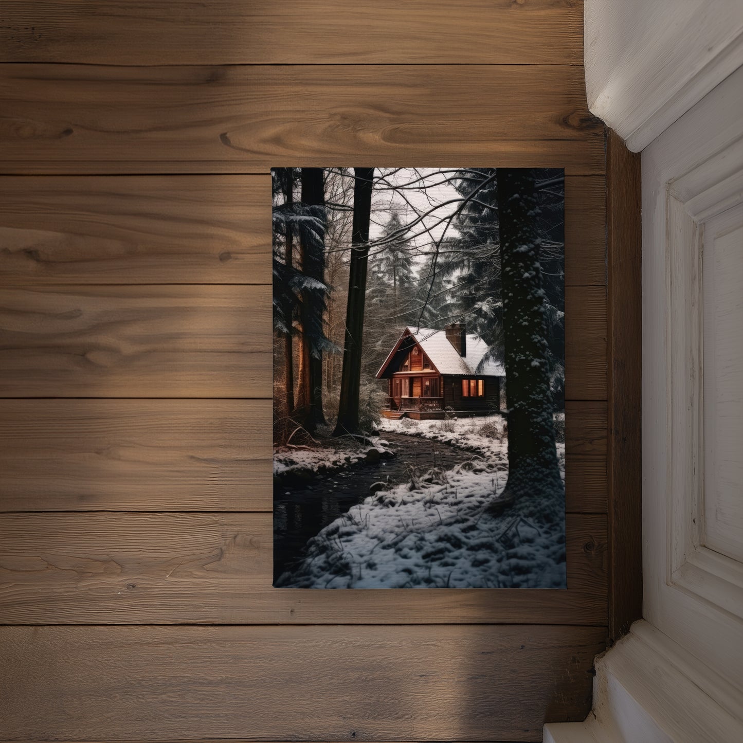 By the river Black Indoor Outdoor Door Mat - Home Decor