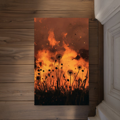 Ablaze Yellow Indoor Outdoor Door Mat for Home Decor