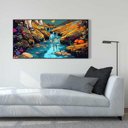 Wisdom Inbound - Orange Framed Canvas for Home Decor