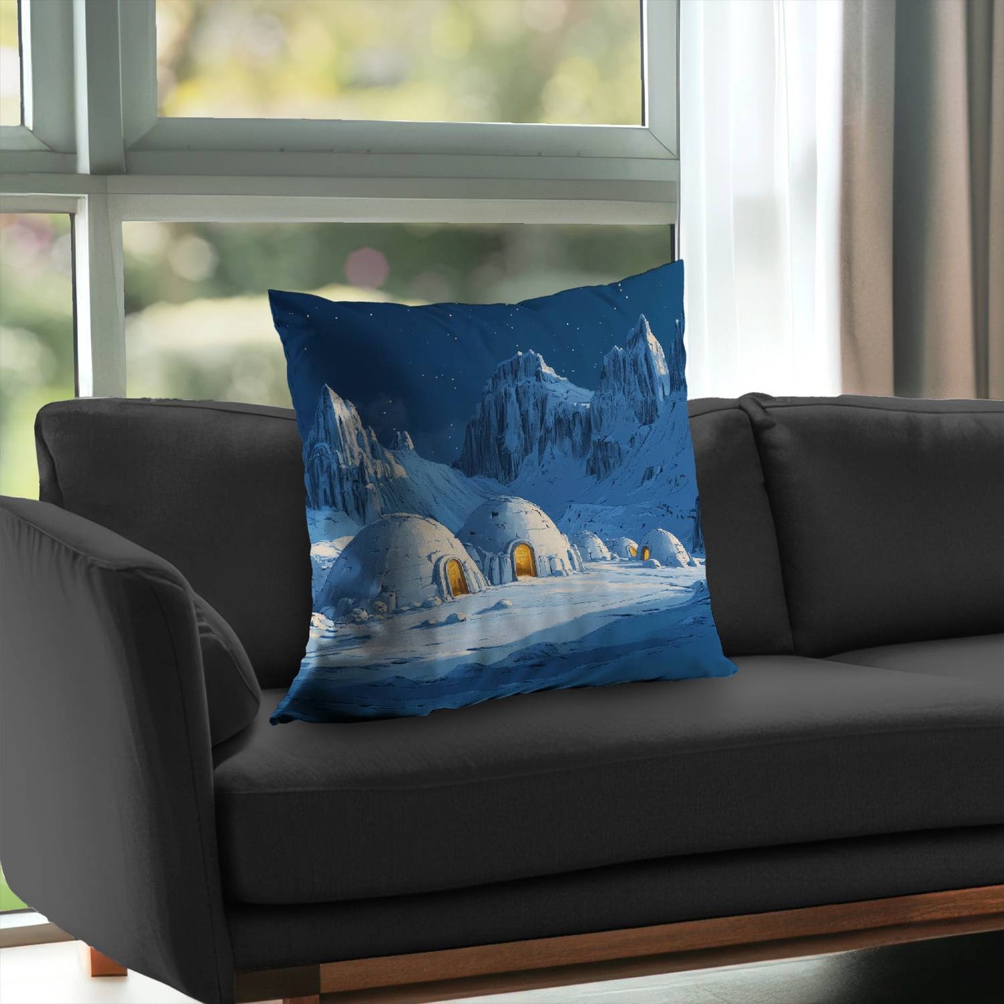 Ice Cold Yellow Poly Twill Throw Pillow Insert | Home Decor