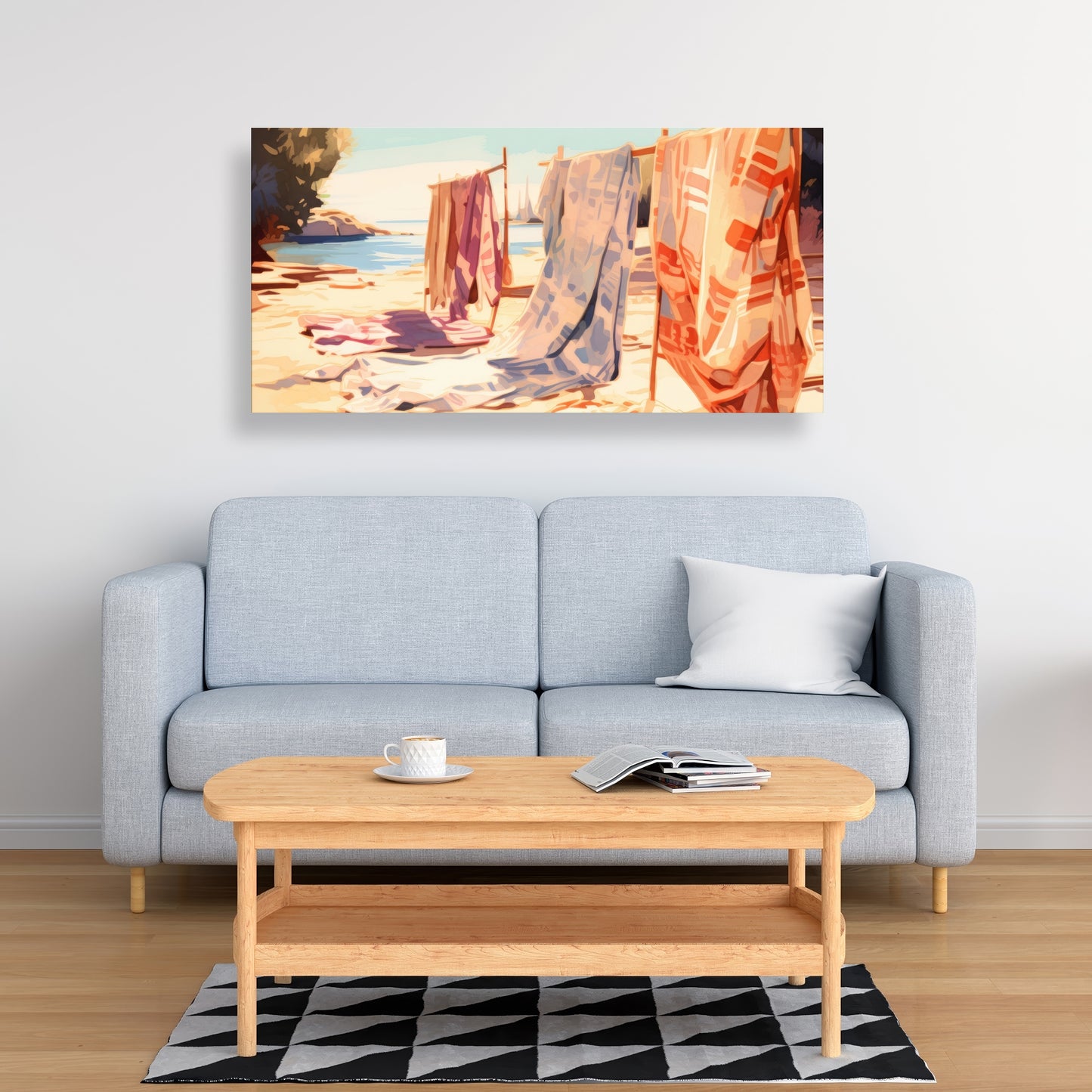 Warm Sands - Blue Canvas Art | Stylish Wall Art