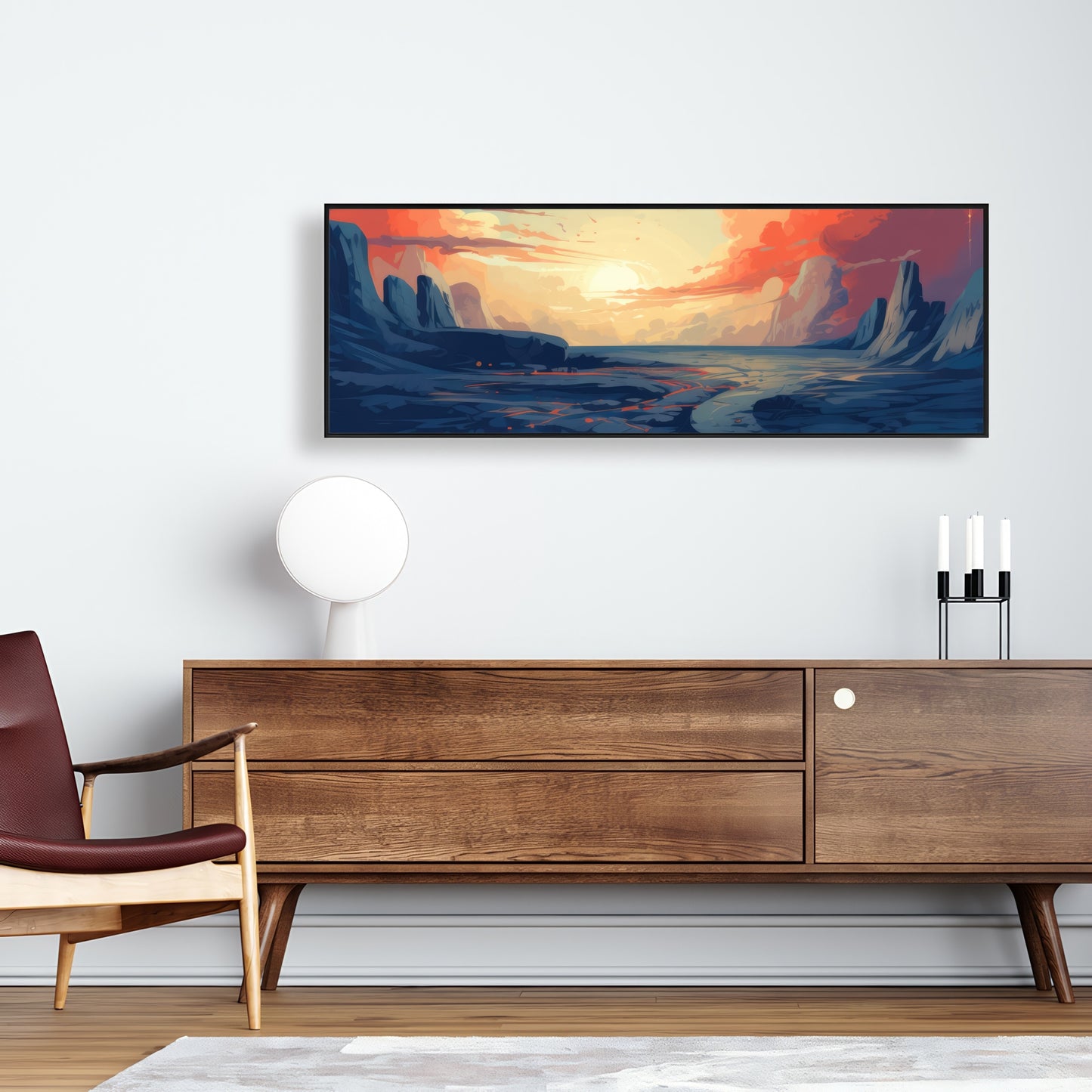 Finally Light - Orange Framed Canvas for Home Decor