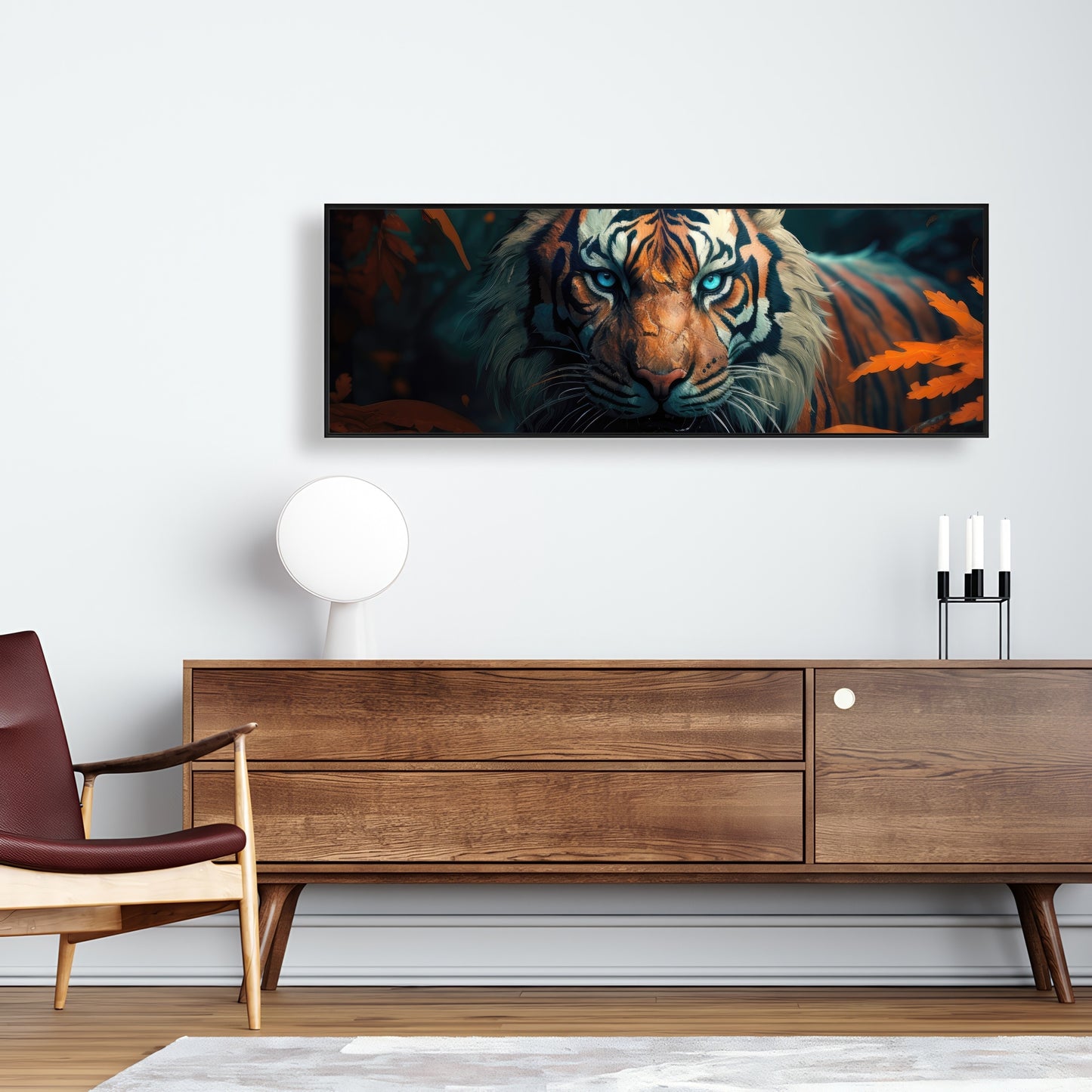 Observed - Orange Framed Canvas Art for Home Decor