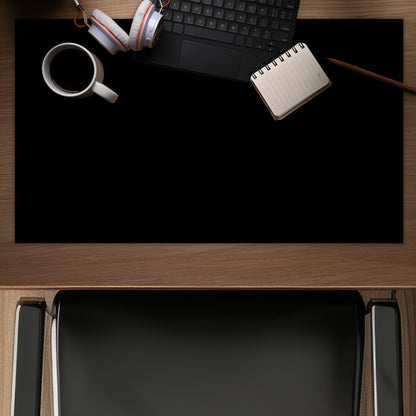 Pure black - Desk Mat