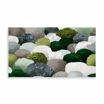 Nappe en galets de rivière moussus | Décoration intérieure et extérieure