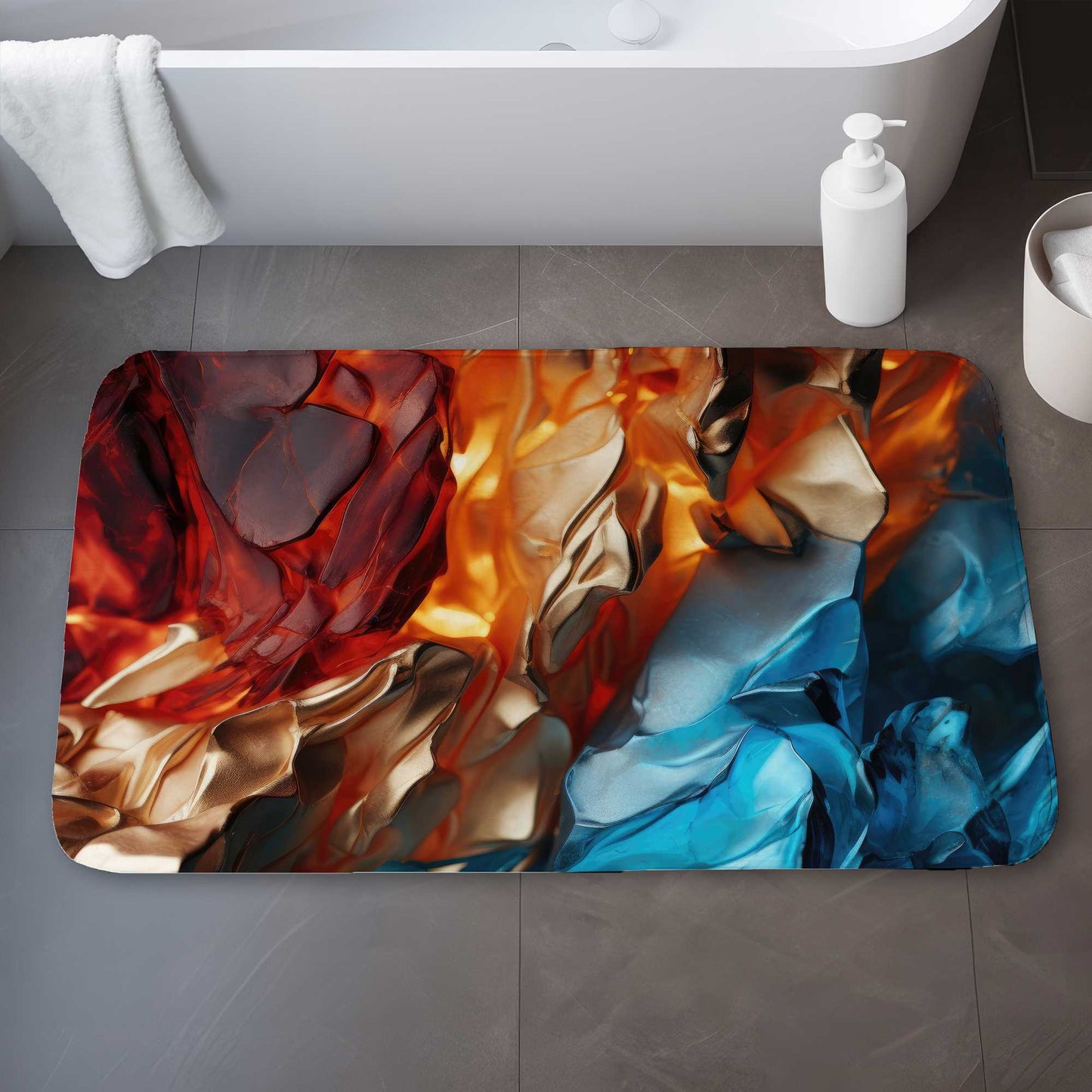 Mineral Contrast Bath Mat | Stylish Home Decor Rug