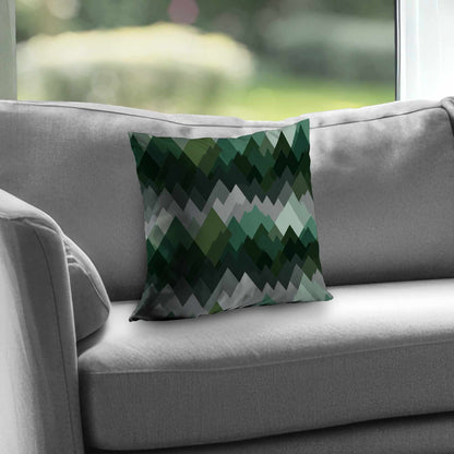 Coussin décoratif Evergreen Peaks en sergé de polyester - Accessoire de décoration intérieure